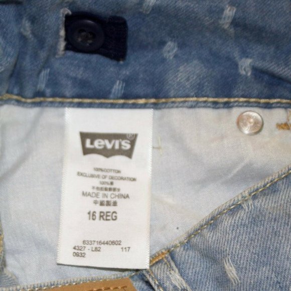 Levis Jean Shorts Size S Distressed Raw Hem 100% Cotton - Picture 8 of 9